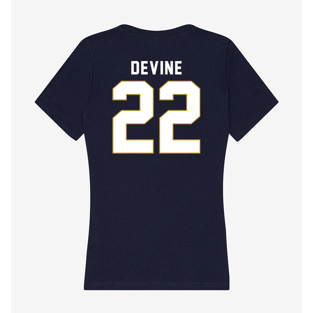 Notre Dame - NCAA Men's Basketball : Luke Devine - Women's V-Neck T-Shirt-0