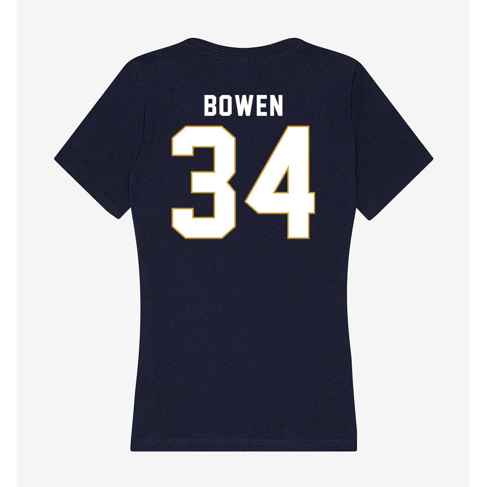 Notre Dame - NCAA Football : Drayk Bowen - Women's V-Neck T-Shirt-1