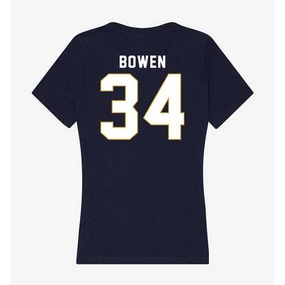 Notre Dame - NCAA Football : Drayk Bowen - Women's V-Neck T-Shirt-1