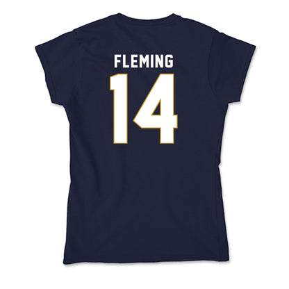Notre Dame - NCAA Men's Ice Hockey : Maddox Fleming - Soft Style Women’s T-Shirt-1