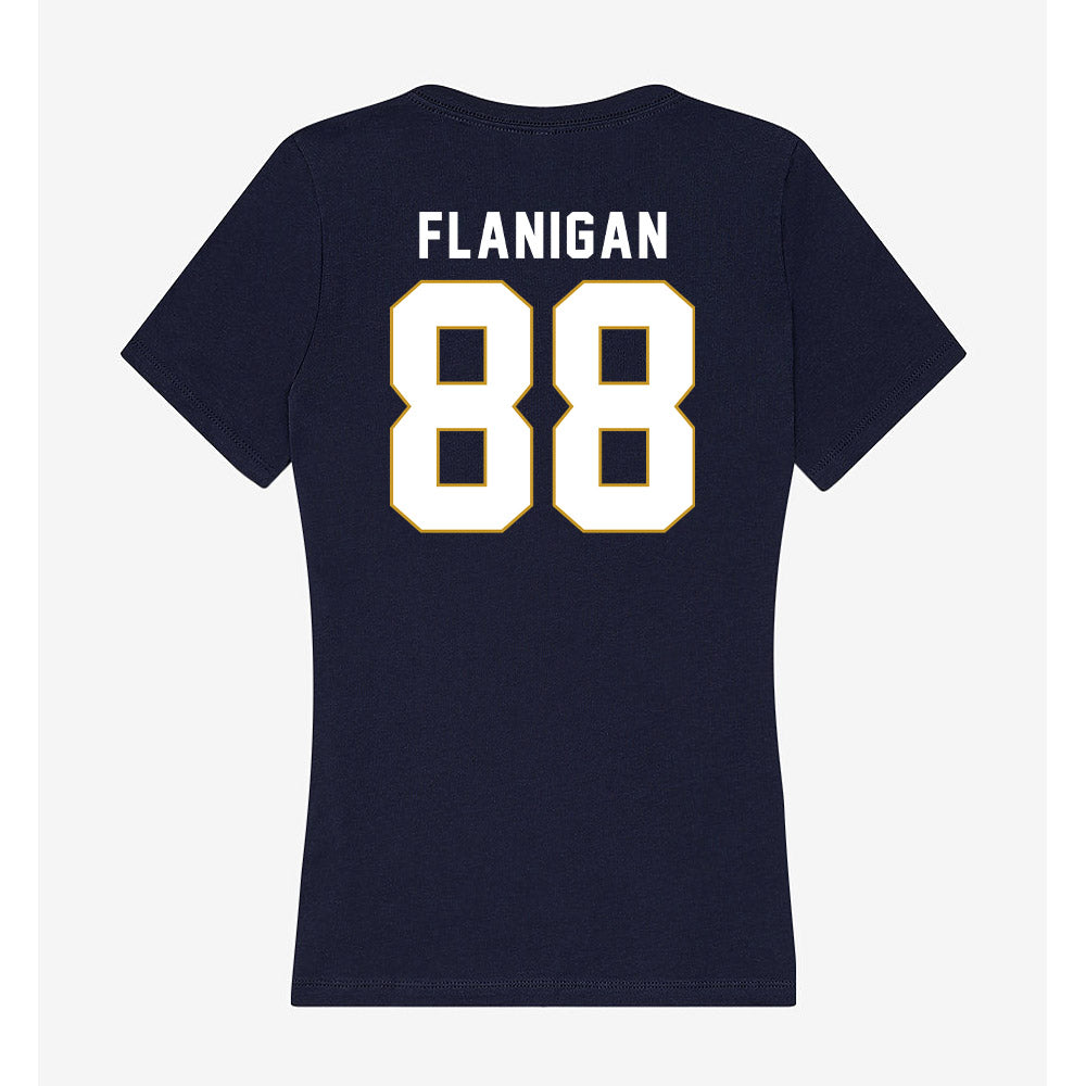 Notre Dame - NCAA Football : James Flanigan - Women's V-Neck T-Shirt-1
