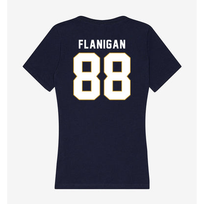 Notre Dame - NCAA Football : James Flanigan - Women's V-Neck T-Shirt-1