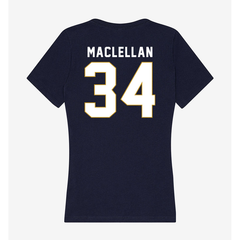 Notre Dame - NCAA Men's Basketball : Matthew MacLellan - Women's V-Neck T-Shirt-1