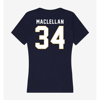 Notre Dame - NCAA Men's Basketball : Matthew MacLellan - Women's V-Neck T-Shirt-1