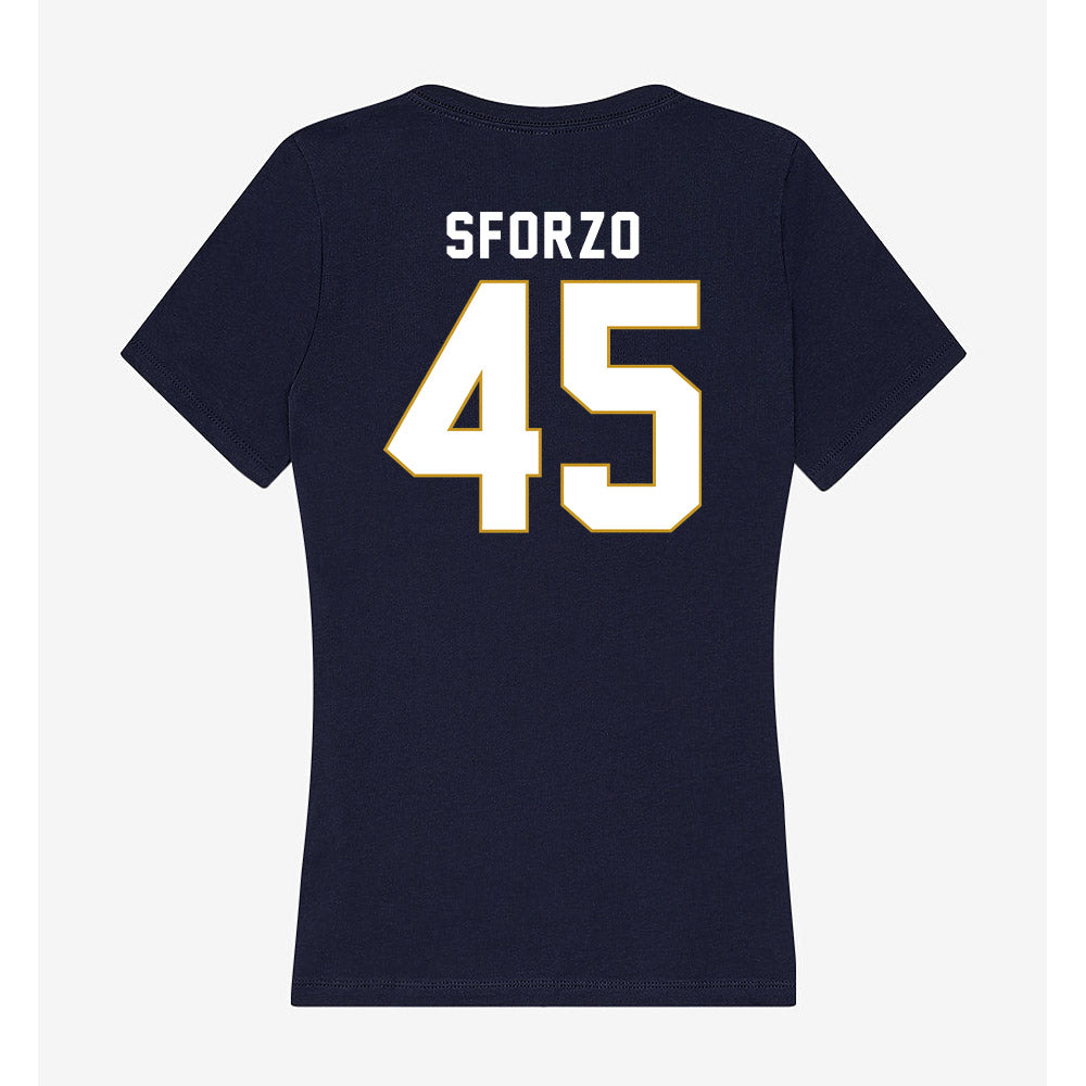 Notre Dame - NCAA Men's Lacrosse : Ryan Sforzo - Women's V-Neck T-Shirt-1