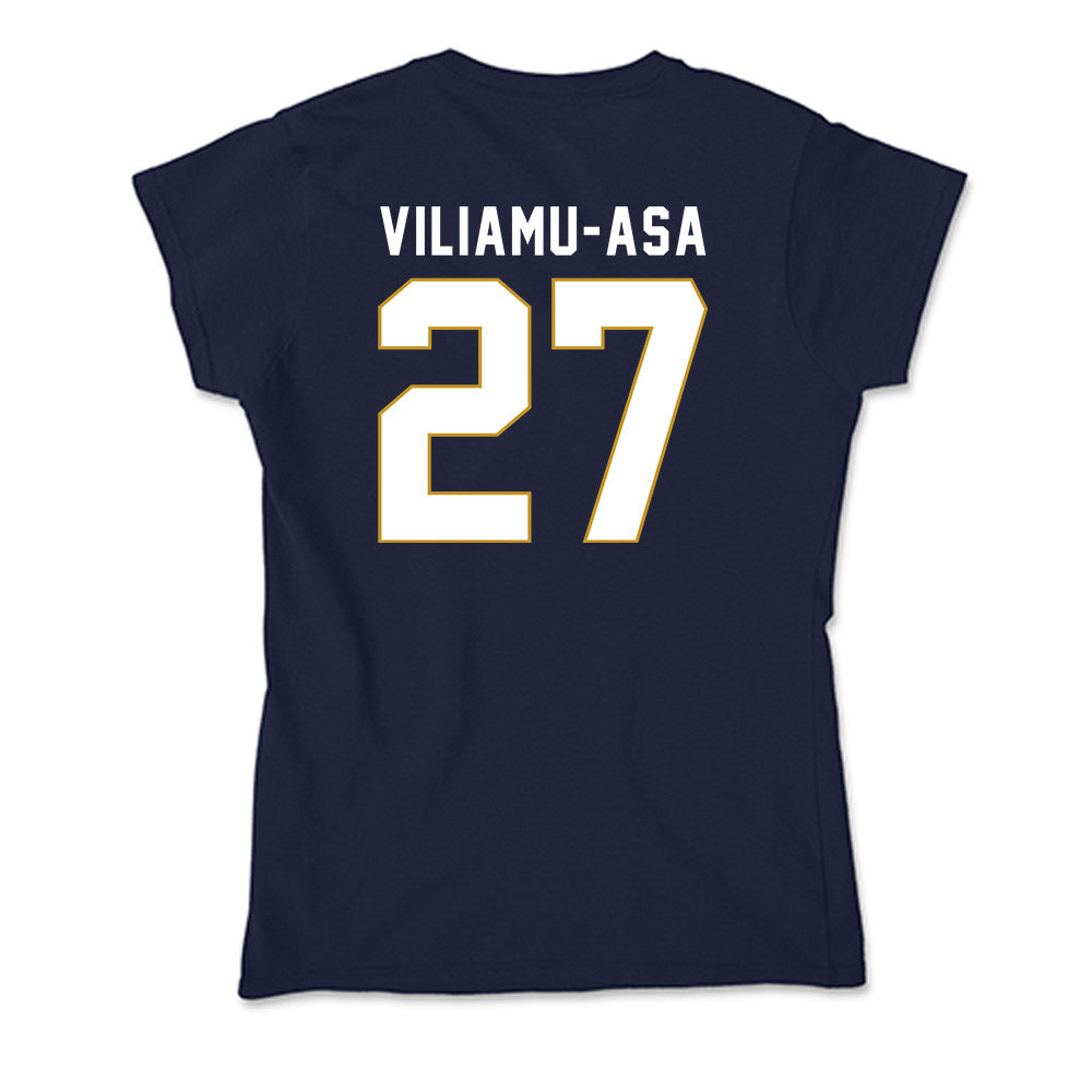 Notre Dame - NCAA Football : Kyngstonn Viliamu-Asa - Soft Style Women’s T-Shirt-1