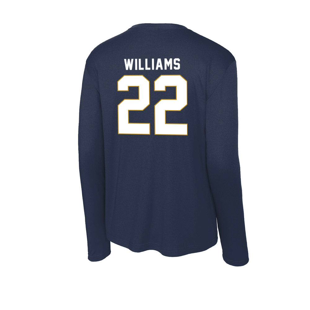 Notre Dame - NCAA Football : Aneyas Williams - Activewear Long Sleeve T-Shirt-1