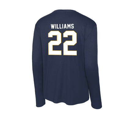 Notre Dame - NCAA Football : Aneyas Williams - Activewear Long Sleeve T-Shirt-1