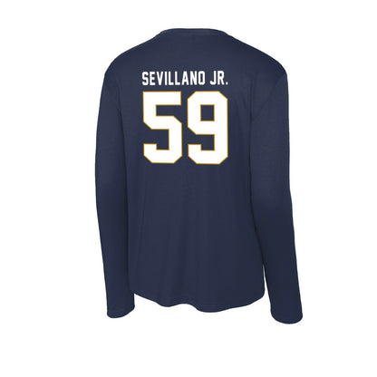 Notre Dame - NCAA Football : Sean Sevillano Jr. - Activewear Long Sleeve T-Shirt-1