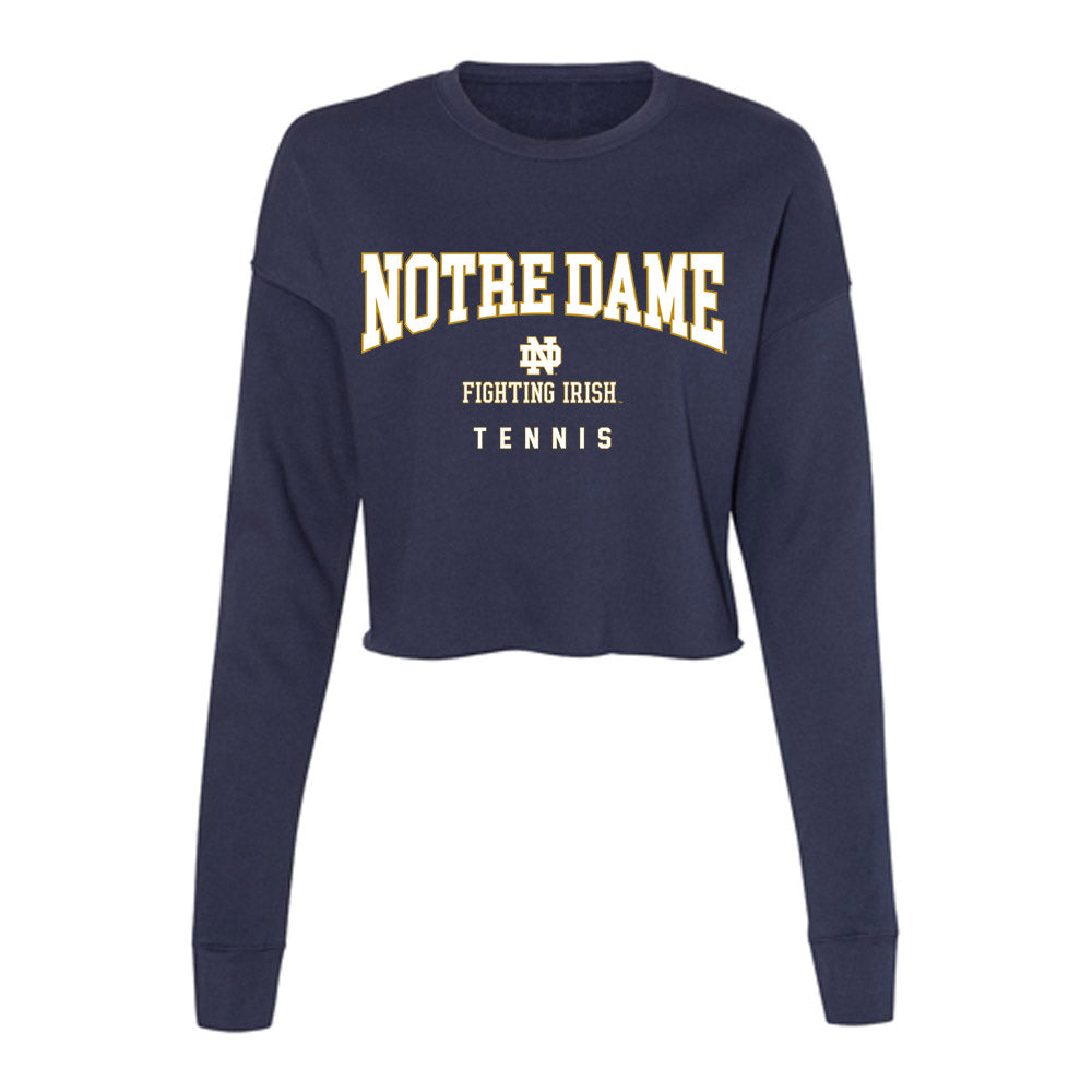 Notre Dame - NCAA Women's Tennis : Gabriella Rawles - Women's Cropped Crew Fleece-0
