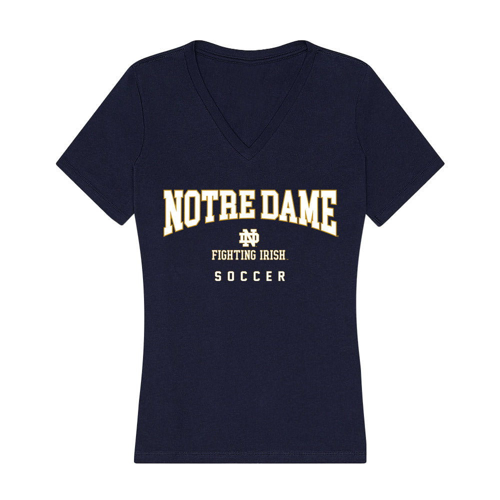 Notre Dame - NCAA Men's Soccer : Vlad Walent - Women's V-Neck T-Shirt-0