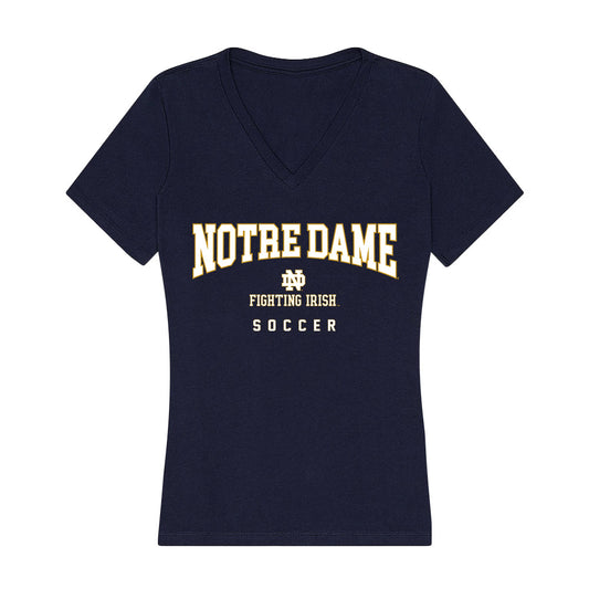 Notre Dame - NCAA Men's Soccer : Maverick McCoy - Women's V-Neck T-Shirt-0