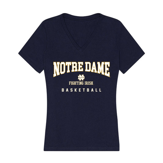 Notre Dame - NCAA Men's Basketball : Jacob Burow - Women's V-Neck T-Shirt-0