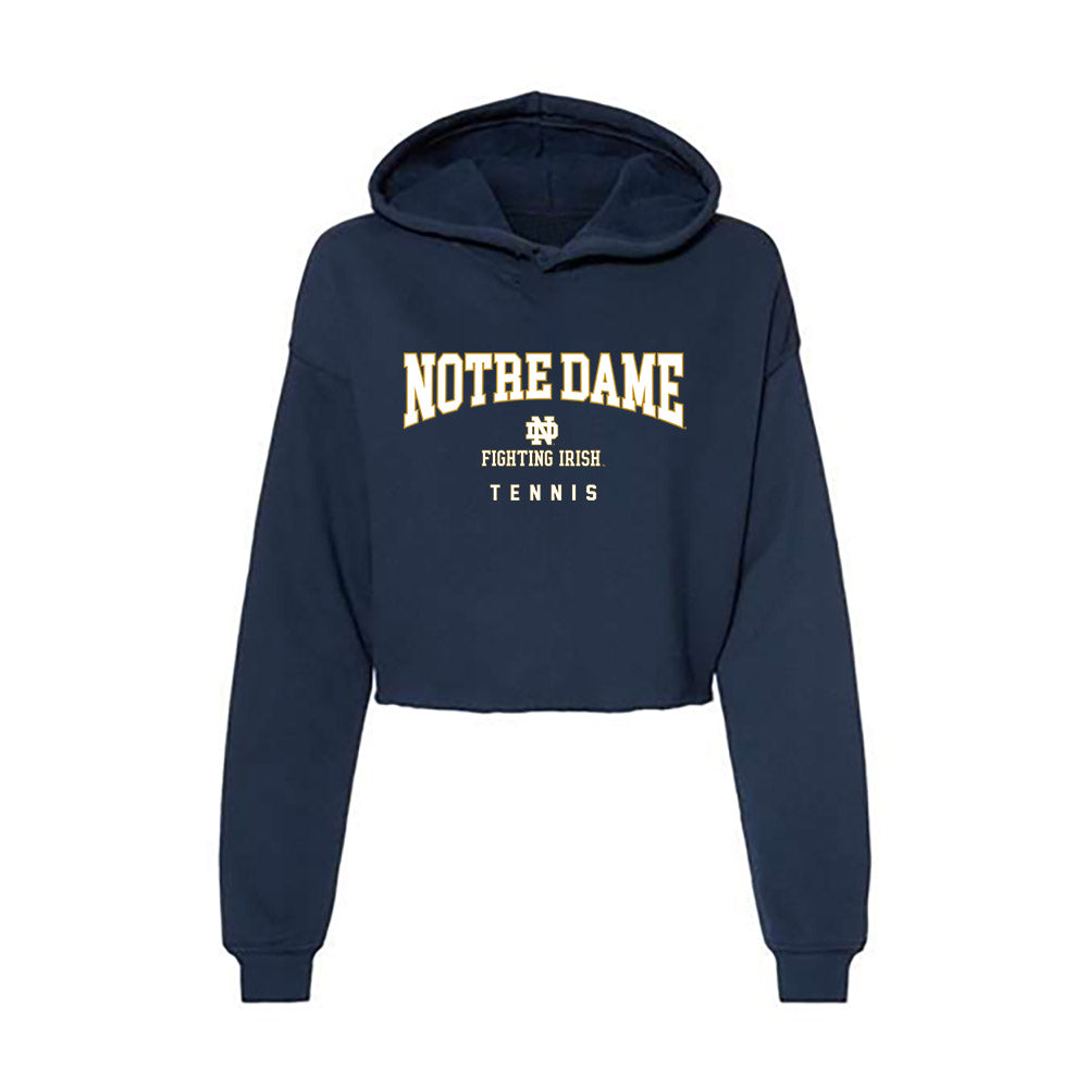 Notre Dame - NCAA Women's Tennis : Gabriella Rawles - Women's Crop Fleece Hoodie-0