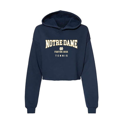 Notre Dame - NCAA Women's Tennis : Gabriella Rawles - Women's Crop Fleece Hoodie-0