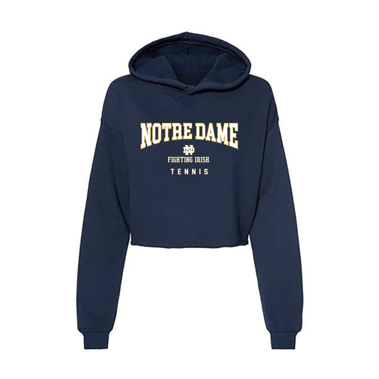 Notre Dame - NCAA Women's Tennis : Gabriella Rawles - Women's Crop Fleece Hoodie-0