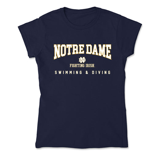 Notre Dame - NCAA Women's Swimming & Diving : Caroline Mulrooney - Soft Style Women’s T-Shirt-0