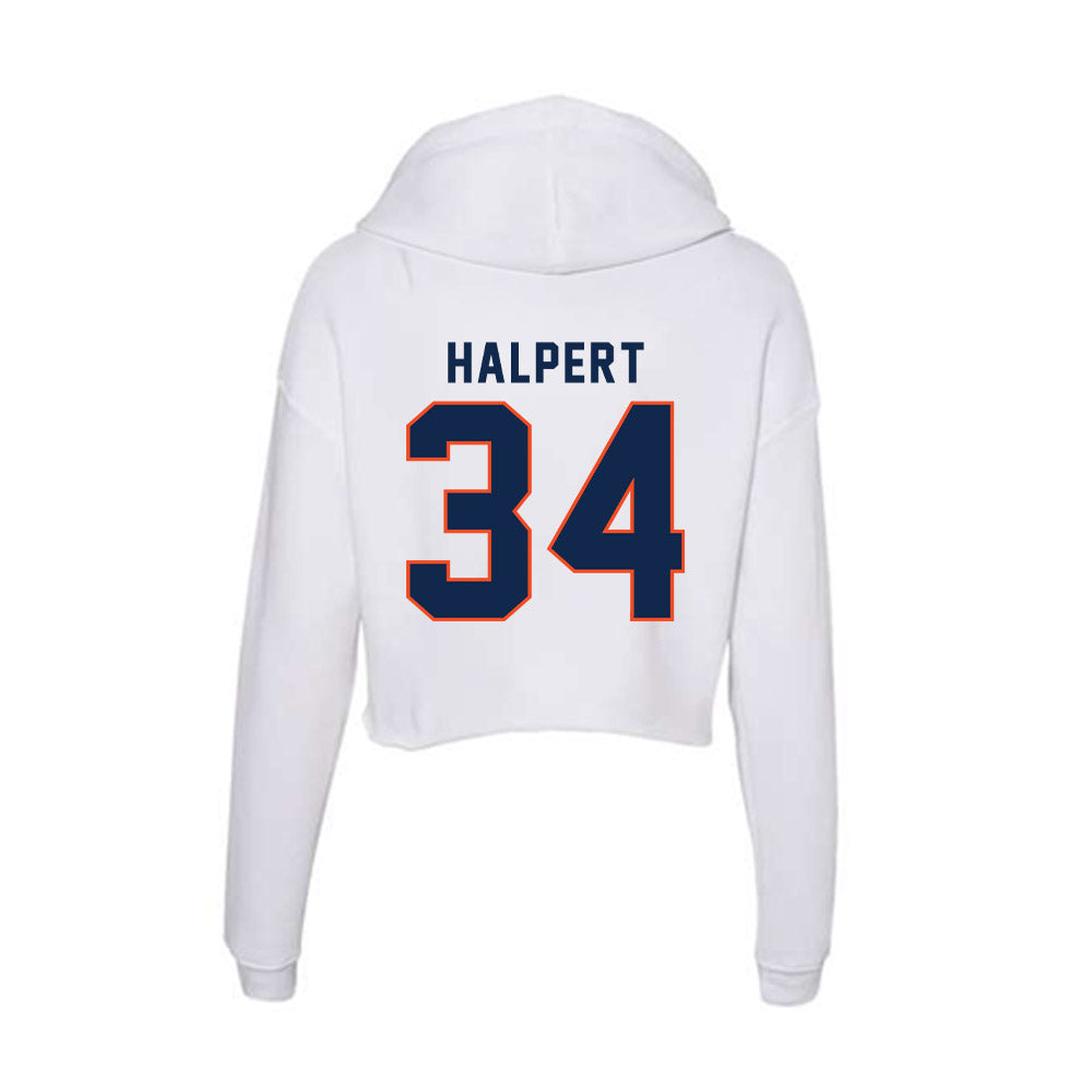 Virginia - NCAA Men's Lacrosse : Charlie Halpert - Women's Crop Fleece Hoodie-1