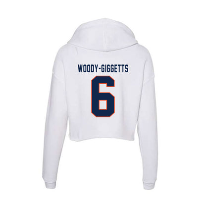 Virginia - NCAA Softball : Kamyria Woody-Giggetts - Women's Crop Fleece Hooded Sweatshirt-1