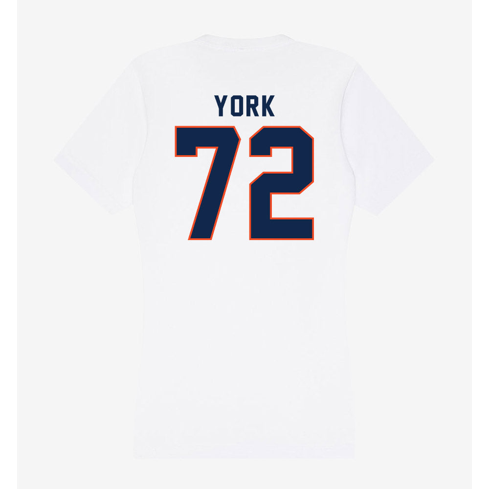 Virginia - NCAA Football : Ben York - Women's V-Neck T-Shirt-1