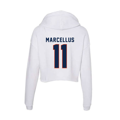 Virginia - NCAA Football : Maddox Marcellus - Women's Crop Fleece Hoodie-1