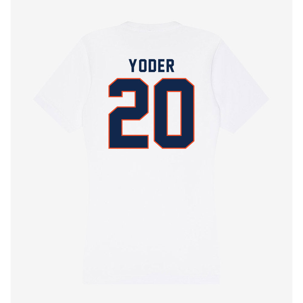 Virginia - NCAA Baseball : Noah Yoder - Women's V-Neck T-Shirt-1