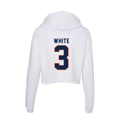 Virginia - NCAA Women's Basketball : Gabrielle White - Women's Crop Fleece Hoodie-1
