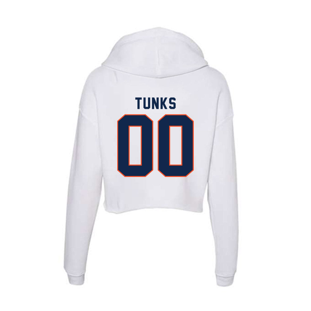 Virginia - NCAA Men's Soccer : Caleb Tunks - Women's Crop Fleece Hooded Sweatshirt-1