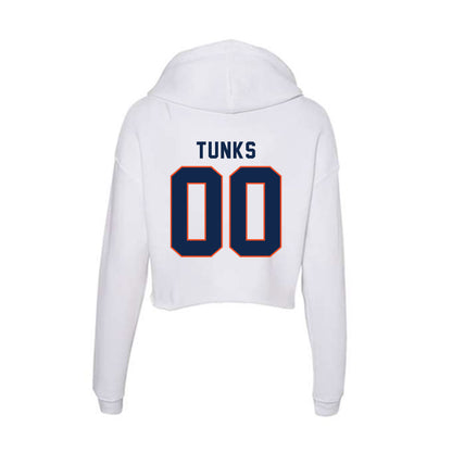Virginia - NCAA Men's Soccer : Caleb Tunks - Women's Crop Fleece Hooded Sweatshirt-1