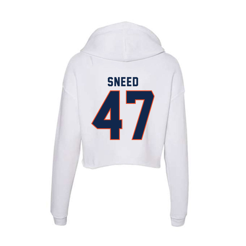 Virginia - NCAA Football : Gabe Sneed - Women's Crop Fleece Hooded Sweatshirt-1