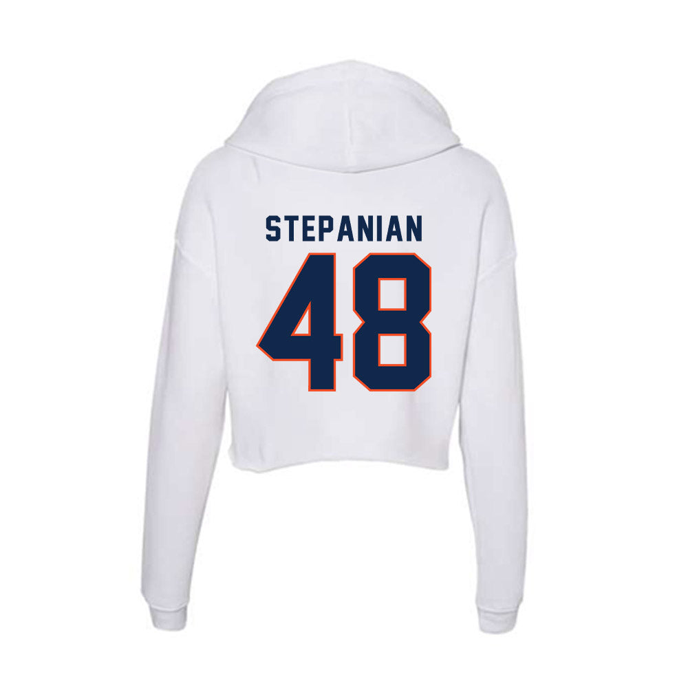 Virginia - NCAA Men's Lacrosse : John "Reese" Stepanian - Women's Crop Fleece Hoodie-1