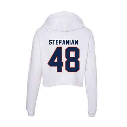 Virginia - NCAA Men's Lacrosse : John "Reese" Stepanian - Women's Crop Fleece Hoodie-1