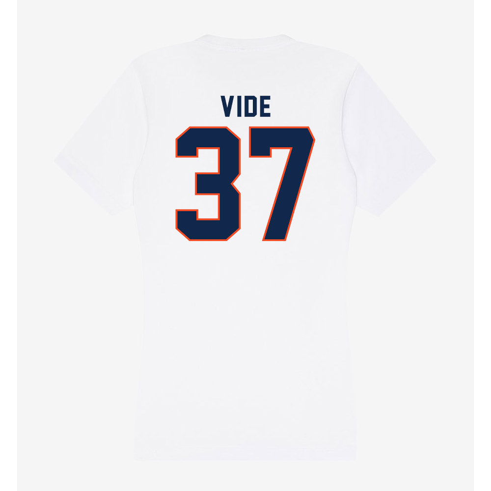 Virginia - NCAA Men's Basketball : Jan Vide - Women's V-Neck T-Shirt-1