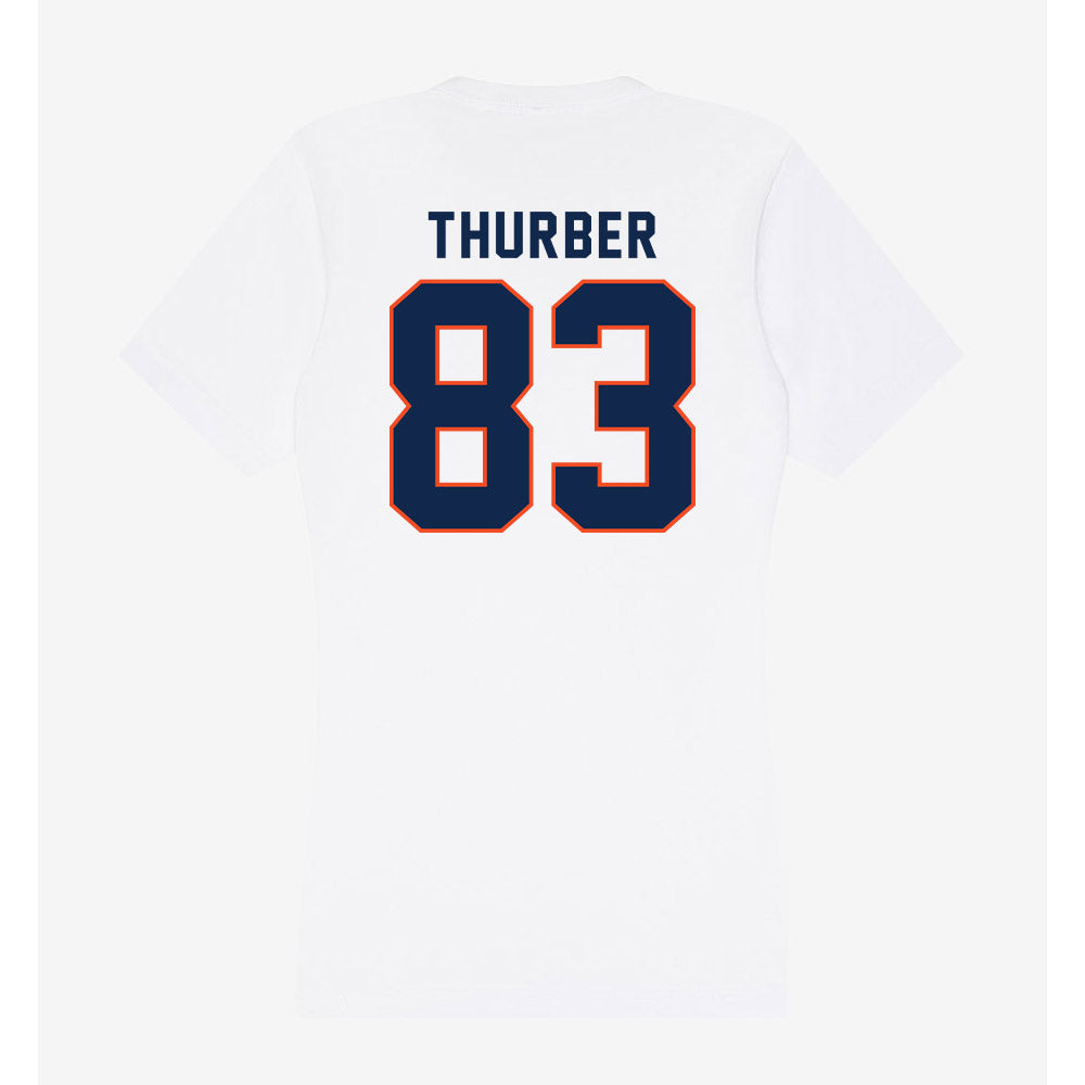 Virginia - NCAA Football : Willem Thurber - Women's V-Neck T-Shirt-1