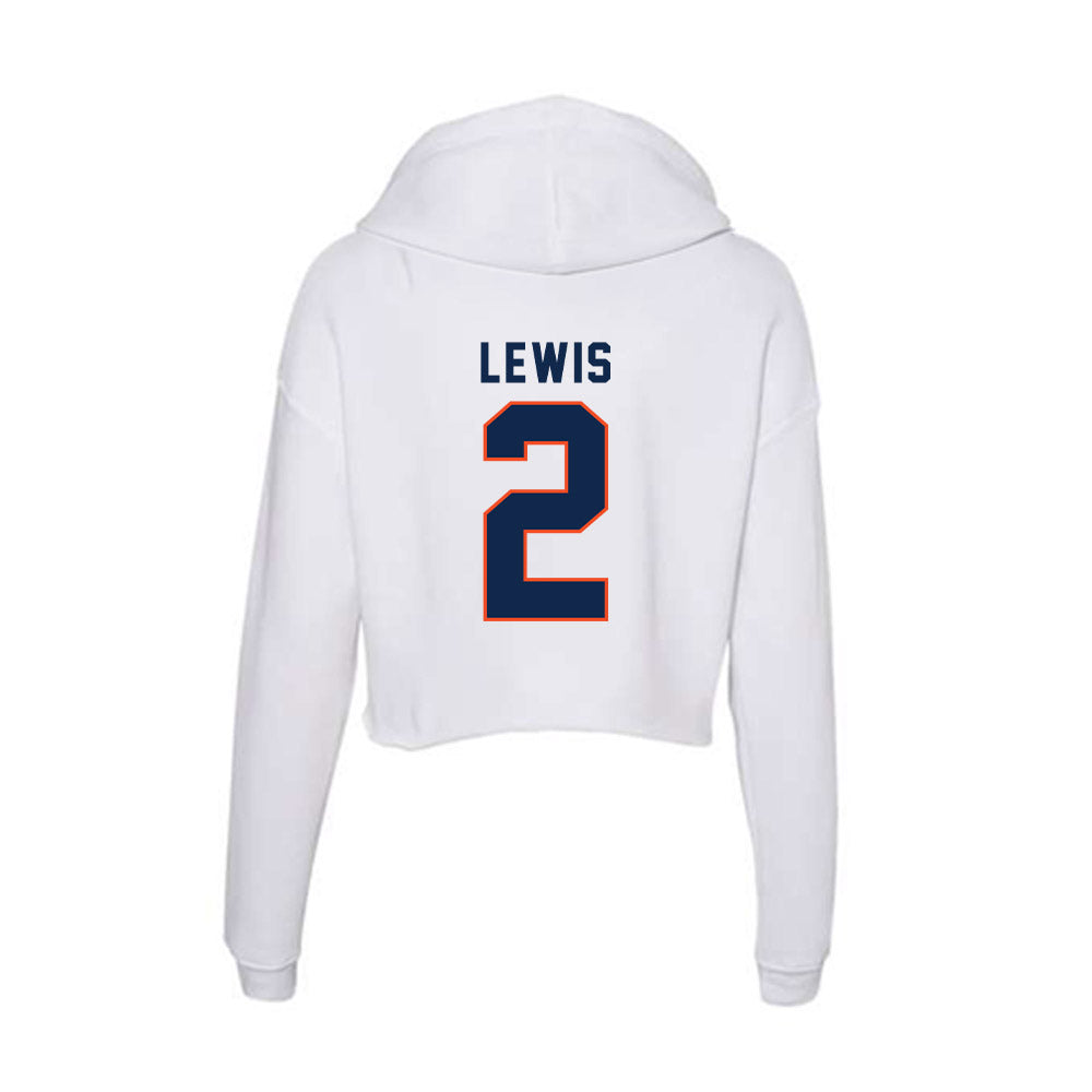 Virginia - NCAA Football : Peyton Lewis - Women's Crop Fleece Hoodie-1