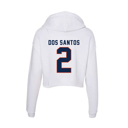 Virginia - NCAA Women's Basketball : Raiane Dos Santos - Women's Crop Fleece Hoodie-1