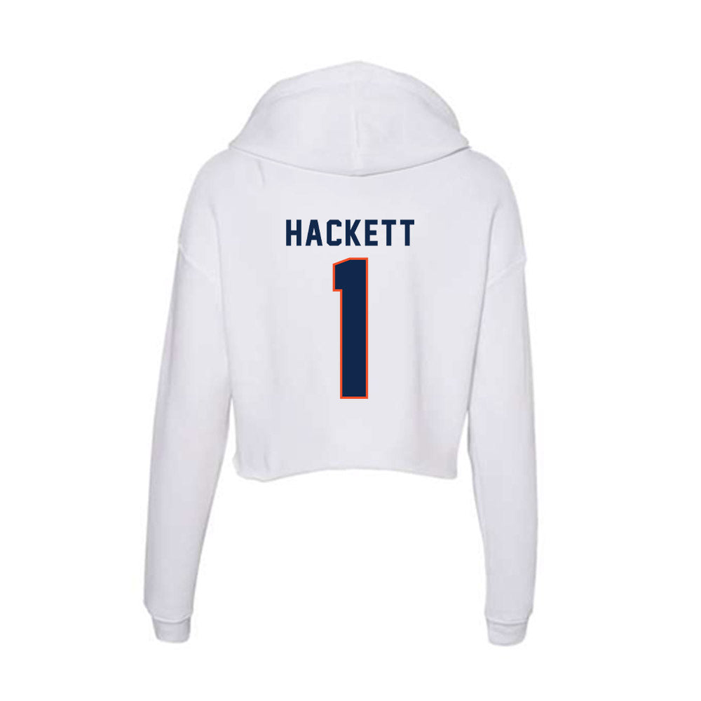 Virginia - NCAA Softball : Kelsey Hackett - Women's Crop Fleece Hoodie-1