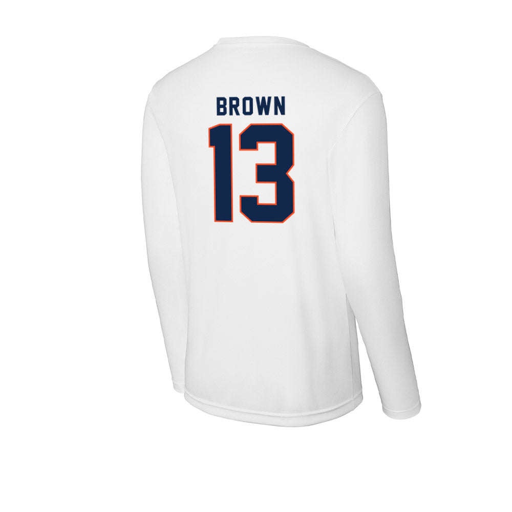 Virginia - NCAA Football : Myles Brown - Activewear Long Sleeve T-Shirt-1