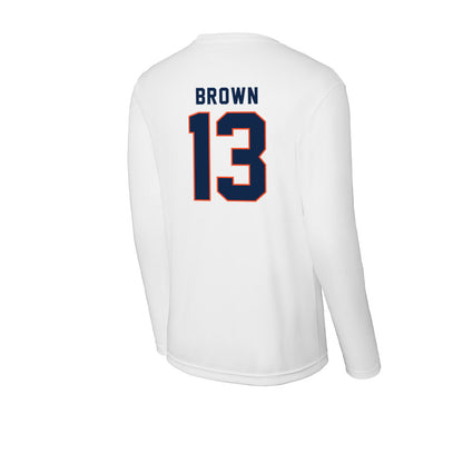 Virginia - NCAA Football : Myles Brown - Activewear Long Sleeve T-Shirt-1