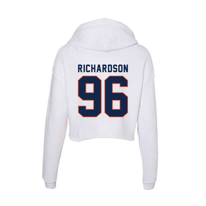Virginia - NCAA Football : JaySean Richardson - Women's Crop Fleece Hooded Sweatshirt-1