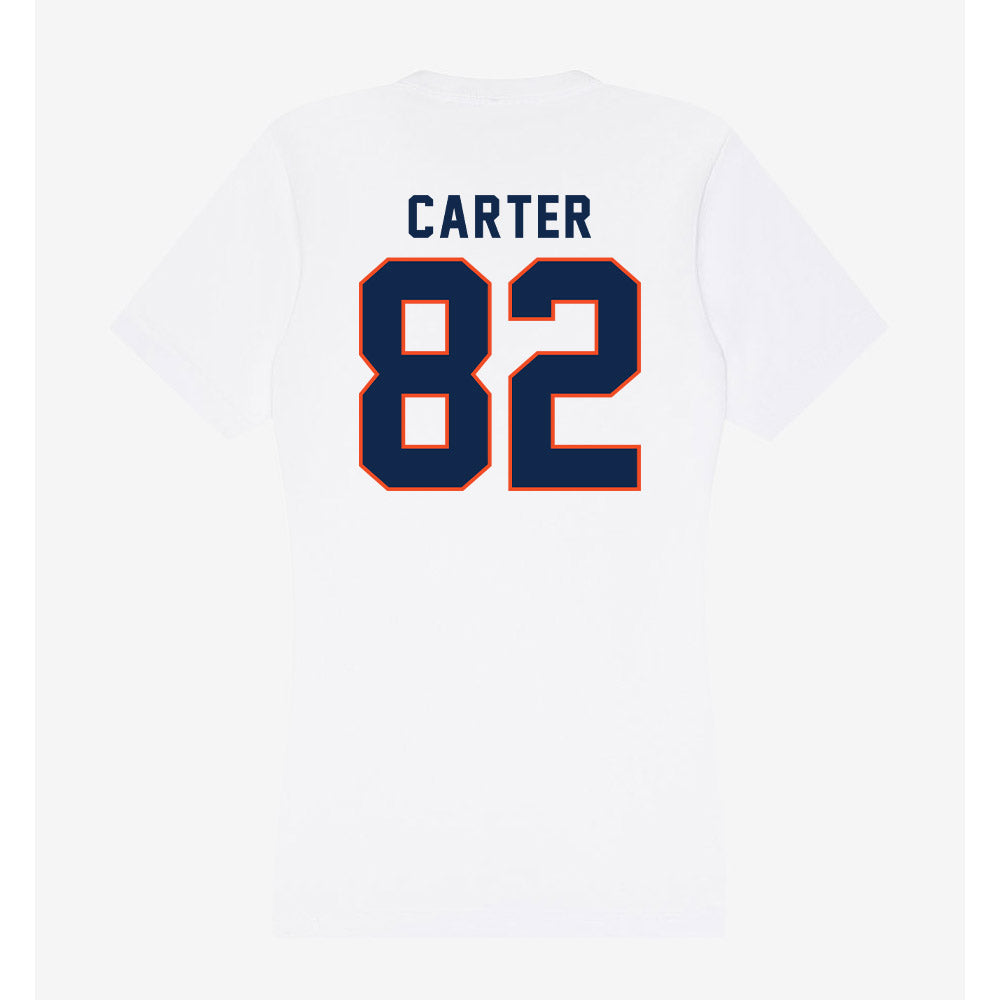 Virginia - NCAA Football : DaMari Carter - Women's V-Neck T-Shirt-1