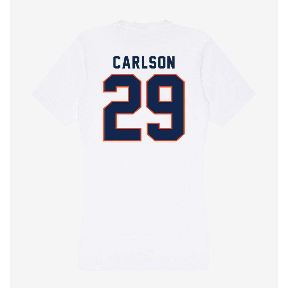 Virginia - NCAA Women's Soccer : Molly Carlson - Women's V-Neck T-Shirt-1