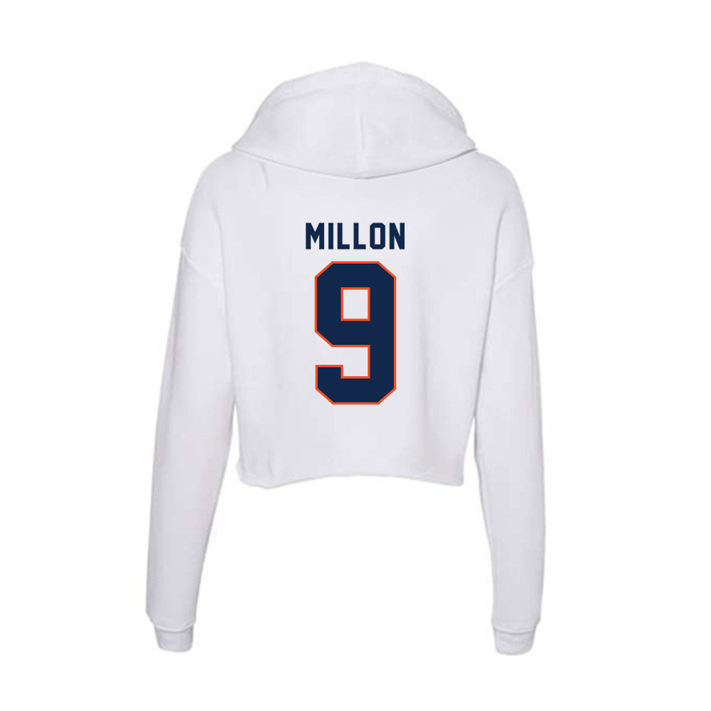 Virginia - NCAA Men's Lacrosse : McCabe Millon - Women's Crop Fleece Hoodie-1
