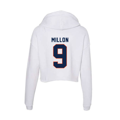 Virginia - NCAA Men's Lacrosse : McCabe Millon - Women's Crop Fleece Hoodie-1