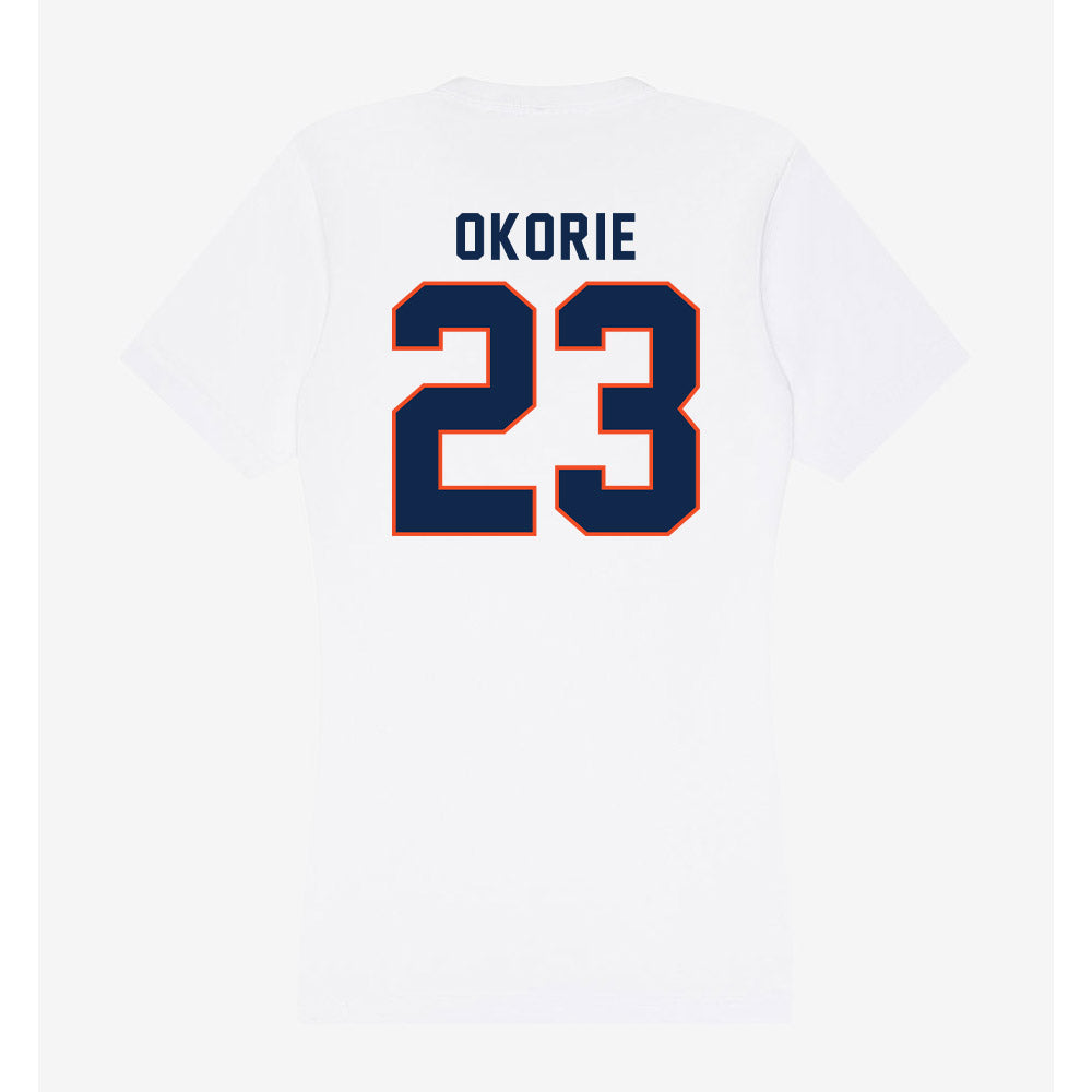Virginia - NCAA Men's Soccer : David Okorie - Women's V-Neck T-Shirt-1
