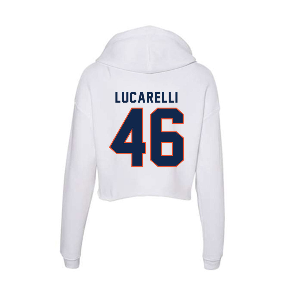 Virginia - NCAA Baseball : Christian Lucarelli - Women's Crop Fleece Hoodie-1
