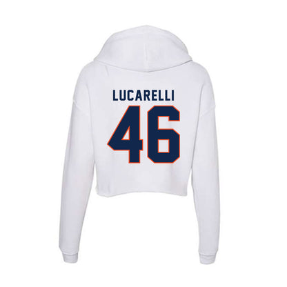 Virginia - NCAA Baseball : Christian Lucarelli - Women's Crop Fleece Hoodie-1
