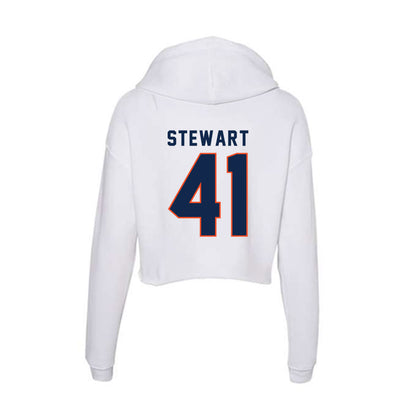 Virginia - NCAA Baseball : Thomas Stewart - Women's Crop Fleece Hoodie-1