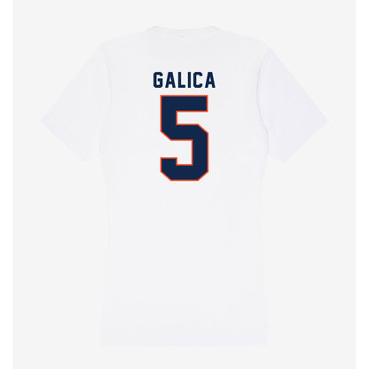 Virginia - NCAA Women's Lacrosse : Kate Galica - Women's V-Neck T-Shirt-1