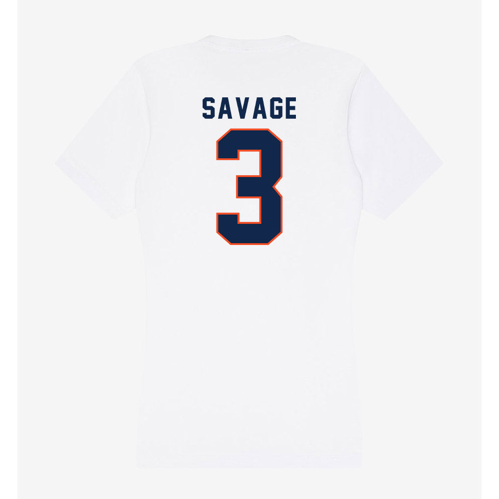 Virginia - NCAA Women's Field Hockey : Riley Savage - Women's V-Neck T-Shirt-1